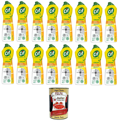 CIF Lemon Flavoured Micro Particles Cream 16x500ml inkl. Italian Gourmet polpa 400g Original italienisch