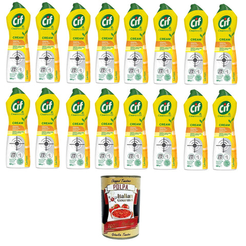 CIF Lemon Flavoured Micro Particles Cream 16x500ml inkl. Italian Gourmet polpa 400g Original italienisch