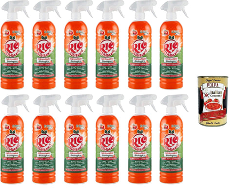 Italian Gourmet E.R. Allzweckreiniger Rio Melaceto Con Aceto di Mele Multiuso, pulisce e sgrassa mit Apfelessig Vielseitig einsetzbar, reinigt und entfettet 12x800ml + Italian Gourmet polpa 400g 8032804040014