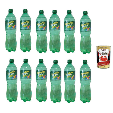Lemonsoda Twist, soda drink Zitrone italienisch Limonata und gazzosa, 12% nicht -alkoholisches Getränk Zitronensaft, Zitronen aus Süditalien 12x 1l Original italienisch inkl. Italian Gourmet Polpa 400g