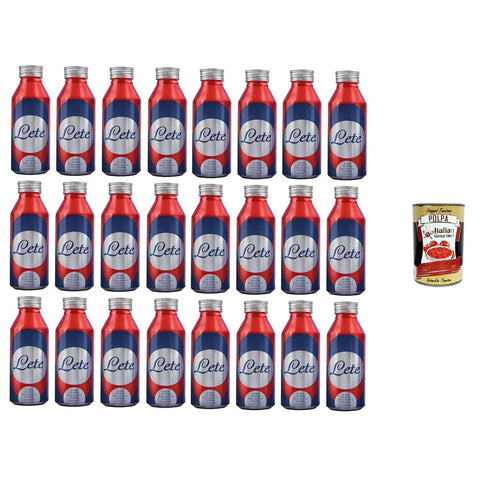 lete ICON Acqua Frizzante Mineralwasser Wiederverwendbares Aluminiumflaschenformat Natürliches Brausemittel 24x473,2ml Original italienisch Getränk