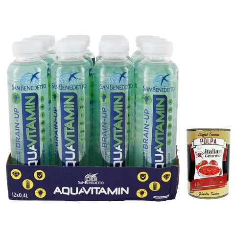 San Benedetto Aquavitamin Brain Up, Wasser mit Kiwi 12x400ml Original italienisch Getränk