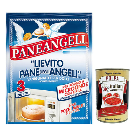 Paneangeli Lievito Vanigliato per Dolci Instanthefe für die Zubereitung von Desserts in der Mikrowelle, Packung mit 50x36g Original italienisch Zutat