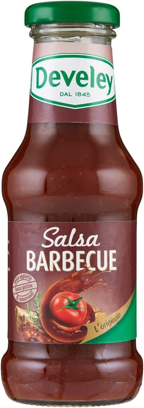 Develey Salsa Barbecue BBQ Soße Glutenfrei würzsauce Tafelsauce Glasflasche 6x 250ml Original italienisch