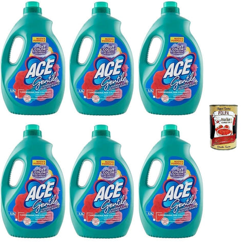 ACE Gentile Candeggina per Colorati, Bleichmittel für Farben – Lavendel und Weißer Moschus Wirksam Gegen Flecken 6x2300ml Original italienisch Bleiche