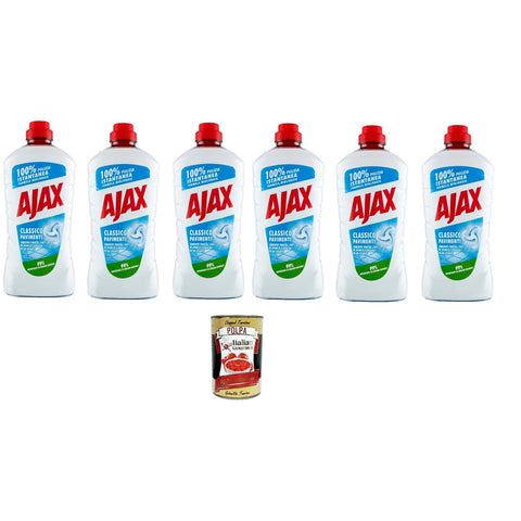 Ajax Classic Bodenreiniger für Frische und Sauberkeit, 93% biologisch abbaubare Formel 6x950ml Original italienisch Haushalt