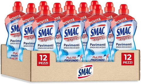 Italian Gourmet E.R. Bodenreinigung Smac Express – Intensive Frische für Böden, Reinigungsmittel für mehrere Oberflächen, Reinigungswirkung ohne Ausspülen, 12x1000 ml+ Italian Gourmet polpa 400g 8032804040014