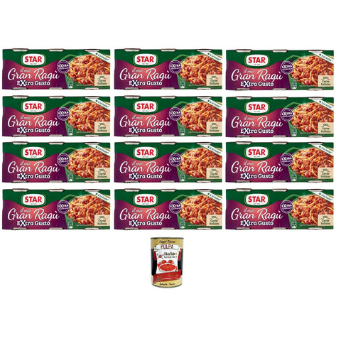 Star il mio Gran Ragù Extra Gusto mit 100% italienischem Fleisch, Packung mit 12x300g Original italienisch Feinkost