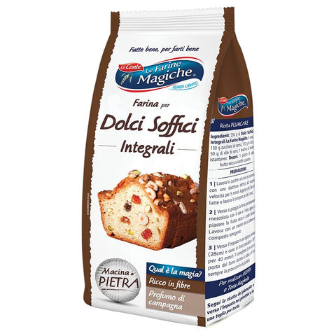 Le Farine Magiche Farina dolci soffici integrali Ideal für Donuts, Torten, Margherita - Kuchen 6x 500g Original italienisch