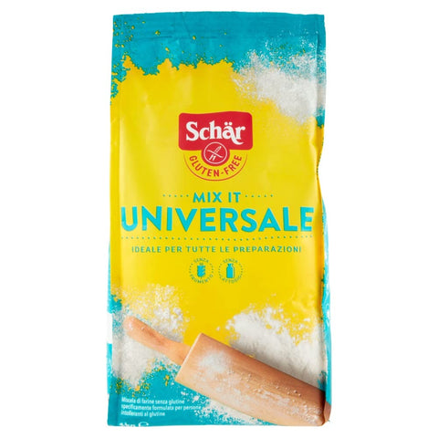 Italian Gourmet E.R. Brot 6x Schär Mix Universale Miscela di fraine ideal für alles Mehlmischung für Menschen, die Gluten nicht vertragen Gluten-frei Mehl 1Kg 8008698013113