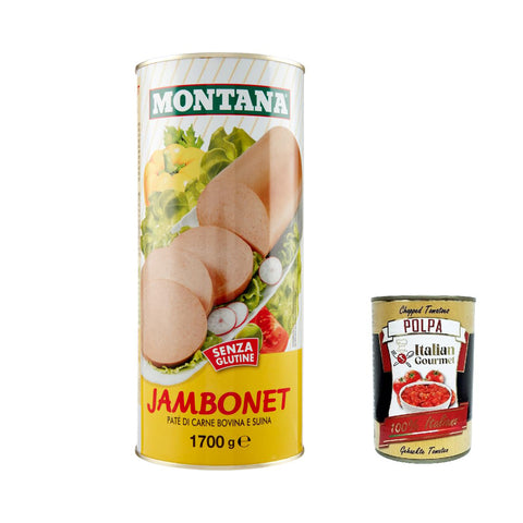 Montana Jambonet Pate Rind und Schweine patè di carne bovina e suina 6x1,7kg Original italienisch Gebäck