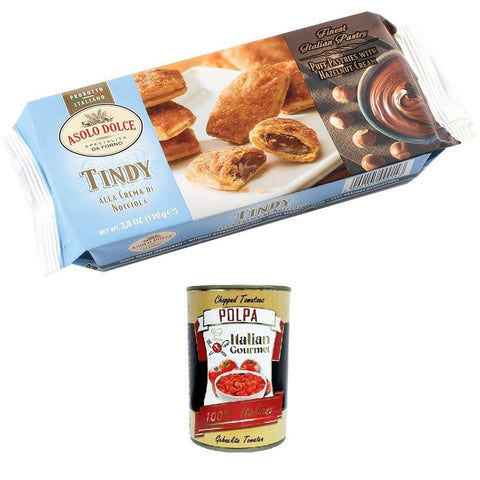 Asolo dolce Tindy Ripieni di crema a Nocciola Gefüllt mit Haselnusscreme 110gr 8x Original italienisch
