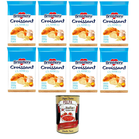 Breamore Klassisches Croissant 8x 225gr Original italienisch inkl. Italian Gourmet Polpa 400g