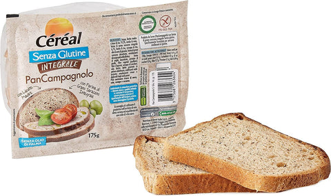 Céréal PFANNE CAMPAGNOLO VOLLKORN, Glutenfreies Brot, Laktosefrei Auf Basis von Buchweizenvollkornmehl 175 gr Original italienisch inkl. Italian Gourmet Polpa 400g
