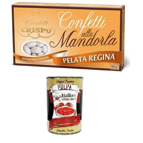 Crispo Confetti alla Mandorla "Pelata Regina" Bianchi Mandeldragees Weiße „Pelata Regina“ 1x1kg Original italienisch Gebäck