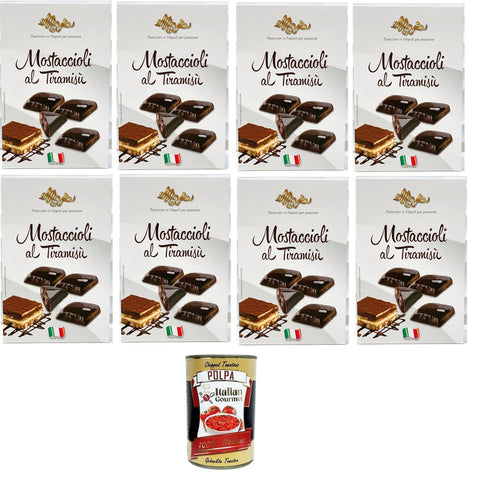 Maja Mini Mostaccioli Gusto Tiramisù Mini Tiramisu mit Mostaccioli Geschmack, klassisches Weihnachtsdessert 8x200g Original italienisch Gebäck