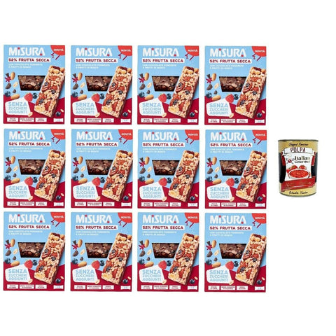 Misura Barretta con Frutta Secca, Cioccolato Fondente e Frutti di BoscoRiegel mit Trockenfrüchten 12x120g Original italienisch Gebäck