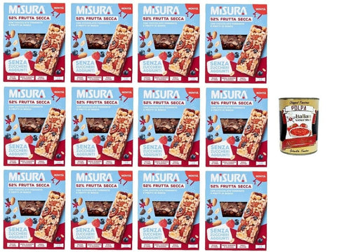 Misura Barretta con Frutta Secca, Cioccolato Fondente e Frutti di BoscoRiegel mit Trockenfrüchten 12x120g Original italienisch Gebäck