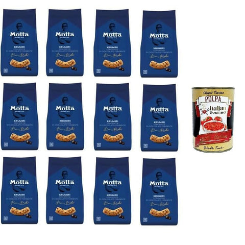motta KRUMIRI Con Gocce di Cioccolato Fondente KRUMIRI mit dunklen Schokoladenstückchen 12x290g Original italienisch Gebäck