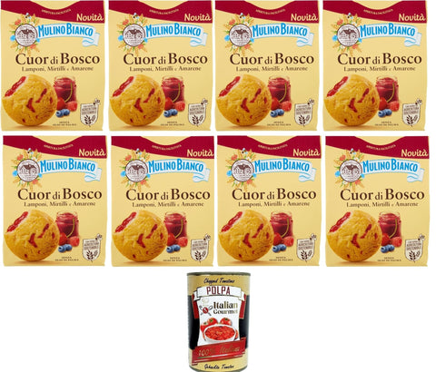 Mulino Bianco Biscotti Cuor di Bosco Kekse von Cuor di Bosco 8x300g Original italienisch