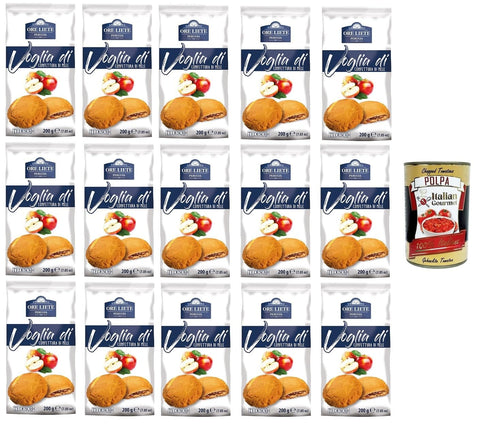 Italian Gourmet E.R. Brot & Backwaren Ore Liete Perugia- Voglia Di Biscotti di frolla ripieni di Confettura alle MeleLust auf Mürbeteigkekse gefüllt mit Apfelmarmelade 15x200gr+ Italian Gourmet polpa 400g 8032804040014