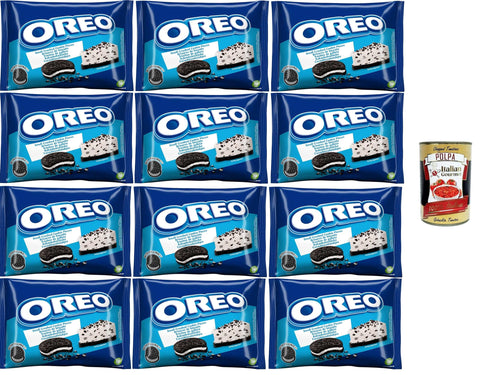 Italian Gourmet E.R. Brot & Backwaren Oreo-Krümel, zerbröckelte Oreo-Originalkekse ohne Sahne, perfekte Zutat für Ihre Rezepte, 12x400 g + Italian Gourmet polpa 400g 8032804040014