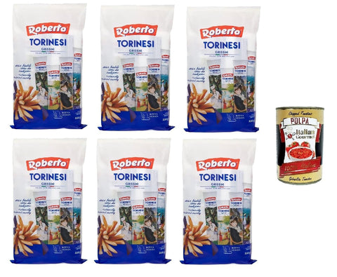 Roberto Grissini Torinesi and traitional italian breadsticks 6x 350g inkl. Italian Gourmet Polpa 400g Original italienisch