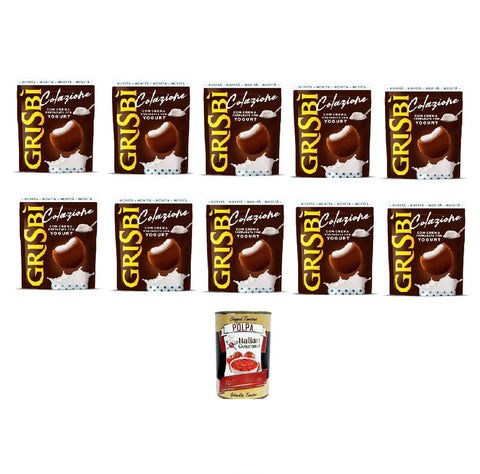 Italian Gourmet E.R. Brotzeit Grisbì Colazione con crema allo yogurt gr. 225, gefüllt mit Sahne, zubereitet mit Joghurt 10x 225gr + Italian Gourmet polpa 400gr 8032804040014