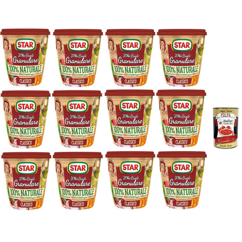 Star Il Mio Brodo Granulare 100% Naturale Classico, reich an Geschmack 12x150g Original italienisch Zutat
