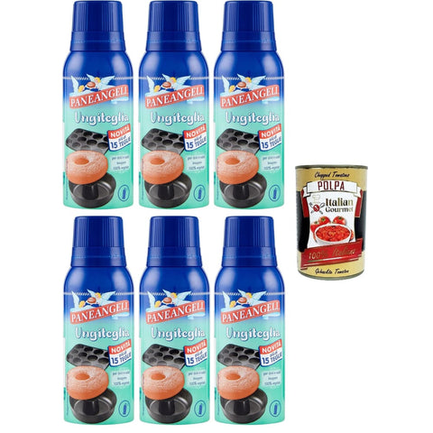 Paneangeli Butter, Margarine & Alternativen auf Pflanzenbasis Paneangeli Ungiteglia per dolci e salati insapore Paneangeli-Fett für geschmacksneutrale Süßigkeiten und herzhafte Gerichte 6x75ml Original italienisch inkl. Italian Gourmet Polpa di Pomodoro 400g 8032804040014