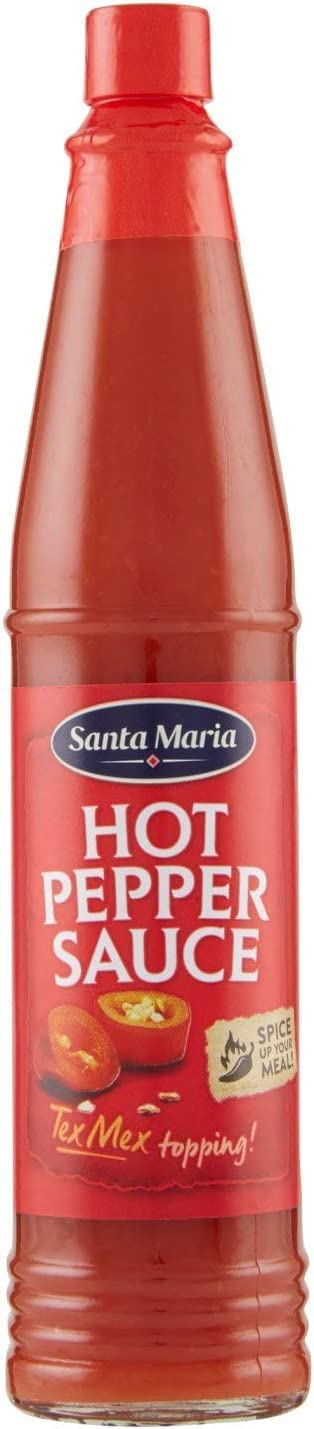 Santa Maria scharfe Chilisauce, perfekter Begleiter zu mexikanischen und nicht mexikanischen Gerichten Flasche 6x85ml Original italienisch