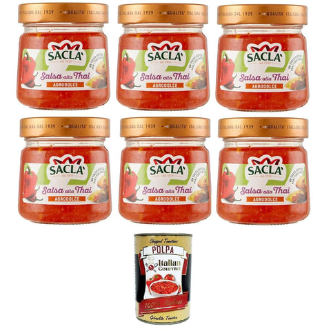 Saclà Thai Sauce, Würze auf Basis von Paprika 6x210g Original italienisch