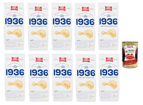 Italian Gourmet E.R. Chips 10x San Carlo 1936 Chips Patatine Kartoffelchips gesalzen 150g Kartoffel chips + Italian Gourmet polpa 400g 8003130142260