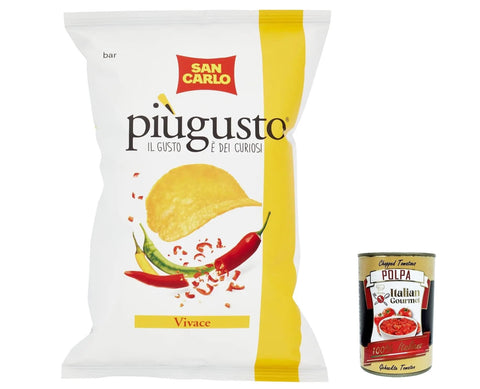 Italian Gourmet E.R. Chips 10x San Carlo più gusto Vivace Chips Patatine Kartoffelchips gesalzen 50g chips + Italian Gourmet polpa 400g 8003130126628
