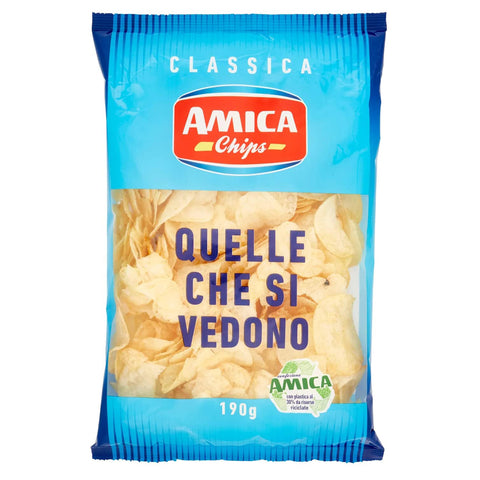 Amica chips Classica Chips Patatin Potato Chips Salted Potato 12x 190 g inkl. Italian Gourmet Polpa 400g Original italienisch