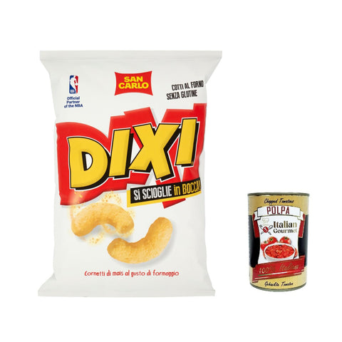 San Carlo Dixi Maischips Patatine gesalzen Käse Cheese crisp Käsechips 20x 40g inkl. Italian Gourmet polpa 400g Original italienisch
