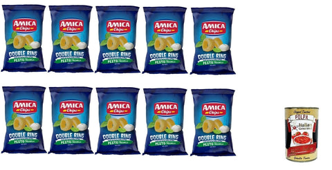Italian Gourmet E.R. Chips 5x Amica Chips DOUBLE RING pesto und mozzarella 70gr 8008714006877