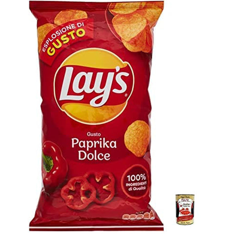 Lay's Paprika Dolce Süße Paprika Chips Patatine Kartoffelchips gesalzen Kartoffel chips 6x133g Original italienisch Snack