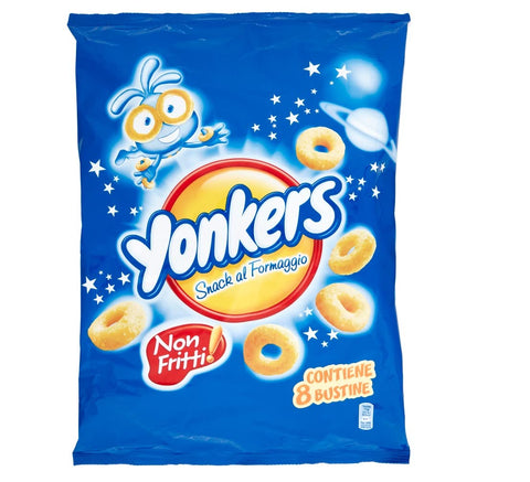 Yonkers mais Maissnack mit Käse chips 8 Portionstüten á 120g Käsechips 6x Original italienisch