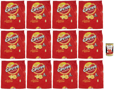 Italian Gourmet E.R. Chips Cipster the Original, Chips di Patate Croccanti, Knusprige Kartoffelchips, leichter Geschmack und ikonische Form, 12x 132 g + Italian Gourmet polpa 400g 8032804040014