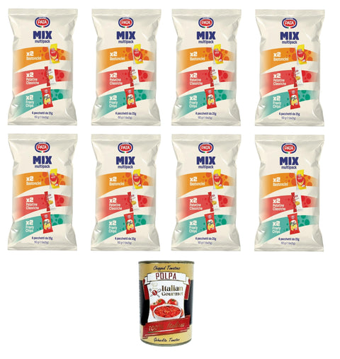 Italian Gourmet E.R. Chips Pata Flowpack Mix: Die Klassiker – Sticks – Freely Chips 8x 150gr + Italian Gourmet polpa 400g 8032804040014