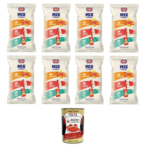 Pata Flowpack Mix, Die Klassiker – Sticks – Freely Chips 8x150g Original italienisch Snack