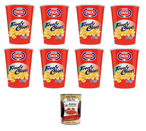 Italian Gourmet E.R. Chips Pata Freely Chips Lo scrocchio che stuzzica Das Knarren, das neckt 8x 35gr + Italian Gourmet Polpa 400g 8032804040014