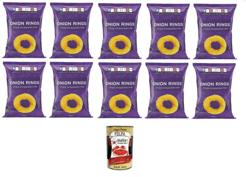 Italian Gourmet E.R. Chips Patriots Onion Rings, patatine alla cipolla Onion Rings, Zwiebelchips 10x40g+ Italian Gourmet polpa 400g 8032804040014