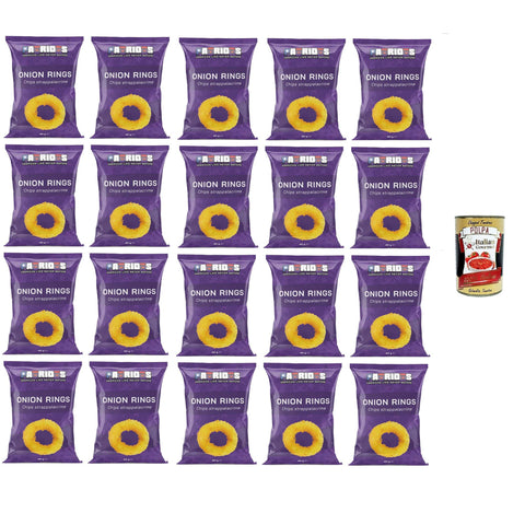 RIO Patriots Onion Rings, patatine alla cipolla Onion Rings, Zwiebelchips 20x40g Original italienisch Snack