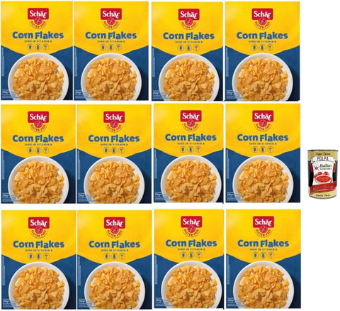 Schar Schär Corn Flakes Dietetici senza Glutine, Müsli, Maisflocken Gluten -freie Diäten 12x 250 gr Original italienisch inkl. Italian Gourmet Polpa 400g