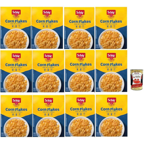 Schar Schär Corn Flakes Dietetici senza Glutine, Müsli, Maisflocken Gluten -freie Diäten 12x 250 gr Original italienisch inkl. Italian Gourmet Polpa 400g