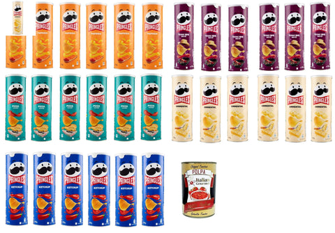 Italian Gourmet E.R. Chips Testpaket Chips, Party chips, der unwiderstehliche Snack in der praktischen Dose knackige Chips Einzelpackung 30x 175g + Italian Gourmet polpa 400g 5053990162734