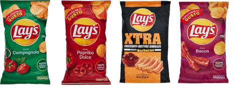 Italian Gourmet E.R. Chips Testpaket Italian Lay's Chips Patatine Kartoffelchips gesalzen 4x 133g Kartoffel chips + Italian Gourmet Polpa 400g 8410199012654