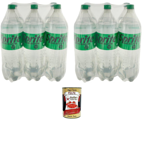 Italian Gourmet E.R. Cola SPRITE DRINK ZERO FLASCHE Zitronengetränk Limette 1,5Lt kohlensäurehaltiges Getränk alkoholfreies Getränk zuckerfrei soft drink 12 X 1,5 LT + Italian Gourmet polpa 400g 5449000110039
